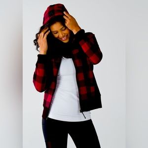 NWT LULULEMON Scuba Hoodie II jacket check plaid size 8